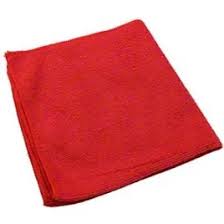 [D10325] Victoria Bay Cleaning Cloth 16X16 IN Microfiber Red 12/Pack