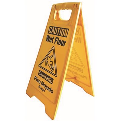 [880547] Renown 25 in. English and Spanish Caution Wet Floor Sign in Yellow