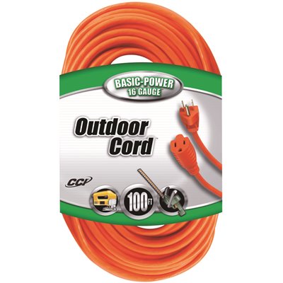 [204651250] Southwire 100 ft. 16/3 Light-Duty 10-Amp SJTW General Purpose Extension Cord