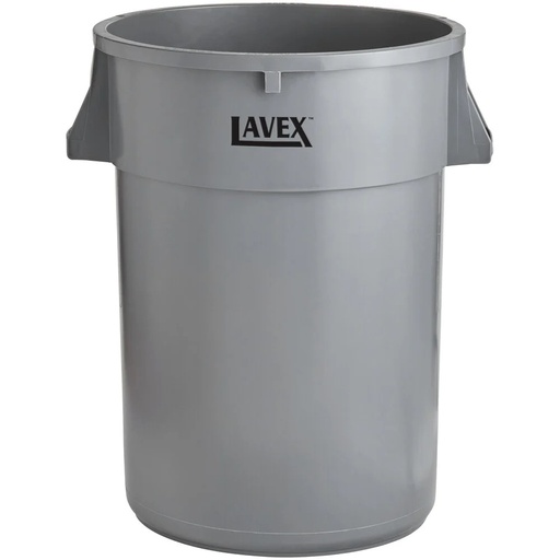 [LSJ44GY] Lavex 44 Gallon Gray Round Commercial Trash Can