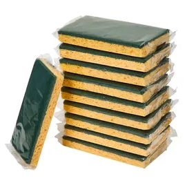 [VB74MSS] Victoria Bay Scrubbing Sponge 3.6x6.1 In Medium Duty Synthetic Fiber Yellow Green 20/Case