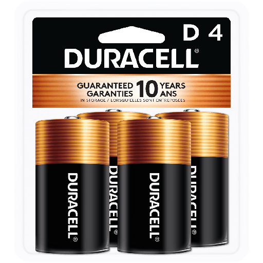 [326216657] Duracell Coppertop Alkaline D Battery (4-Count Pack)