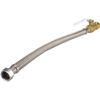 [301492142] Tectite 3/4 in. Push-to-Connect x 3/4 in. Female Pipe Thread x 18 in. Braided Stainless Steel Water Heater Connector with BV