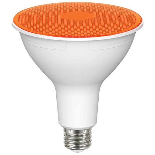 [S29483] Satco 11.5 Watt PAR38 LED,Amber,90 degree Beam Angle, Medium base,120 Volt