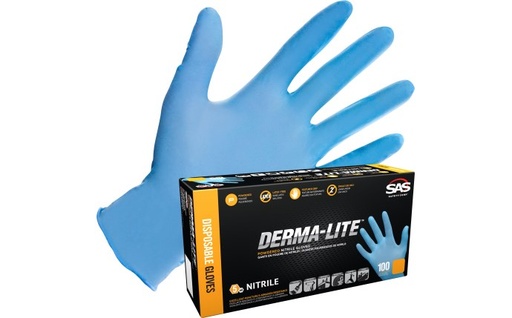 [6606] Derma-Lite Powdered Nitrile - 5 mil - 100 Gloves per box -Small