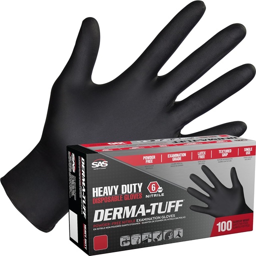 [66587] Derma-Tuff Powder-Free Exam Grade Nitrile - 6 mil - 100 Gloves per box (by weight) Med