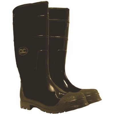 [827202] PVC Black Work Boots Size 12 PR R2