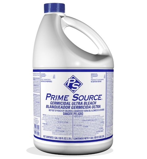 [75000350] Prime Source Ultra Germacidial Bleach, 128 Oz / Cs 6