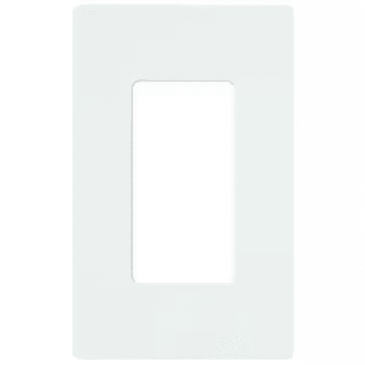[LSL-CW-1-WH] Lutron Claro 1 Gang Wall Plate for Decorator/Rocker Switches, Gloss, White