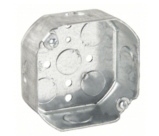 [24912] RAC 125 4IN Octagon Box 1-1/2 Deep 1/2 KO