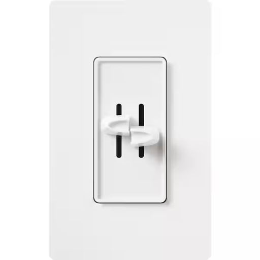 [S2-LH-WH] Lutron Skylark Dual Dimmer Switch, Slide-to-Off, 300-Watt Incandescent/Single-Pole, White
