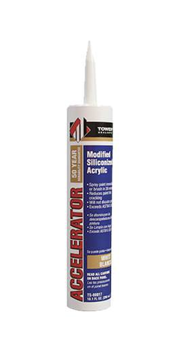 [TS-00017] TOWER SEALANTS Accelarator Silconized Acrylic Caulk Sealant 10.1 OZ White