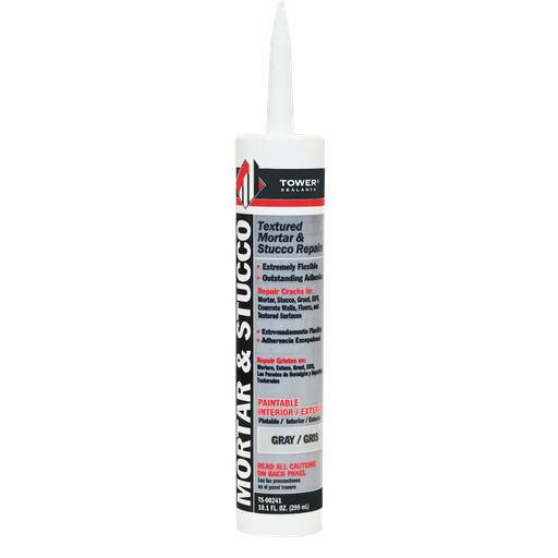 [TS-00241] TOWER SEALANTS Mortar & Stucco Repair Textured 10.1 OZ Gray