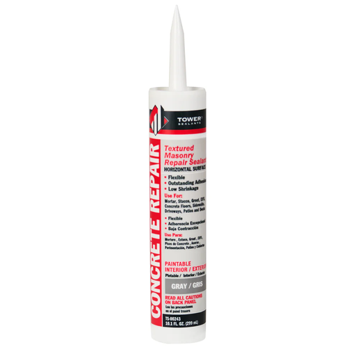 [TS-00243] TOWER SEALANTS Textured Masonry Concrete Repair Sealant 10.1 OZ GRAY