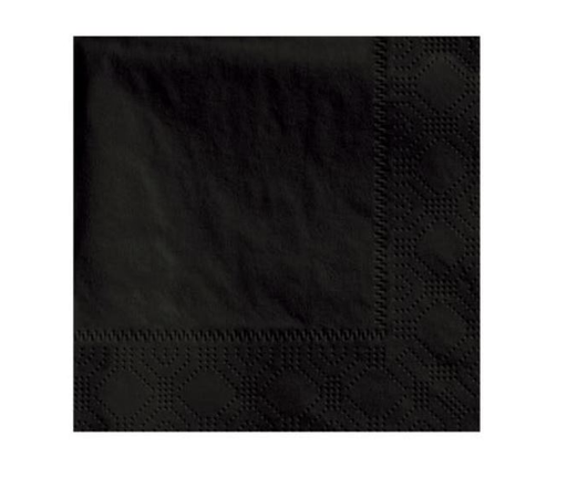 [17800580] Paper Beverage Napkin, Black, 1/CS/1000