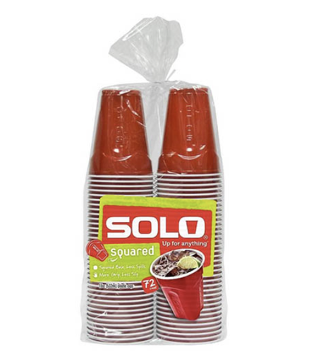 [18203704] SOLO Plastic Cold Cup, Red Only, 18 oz 600/CASE