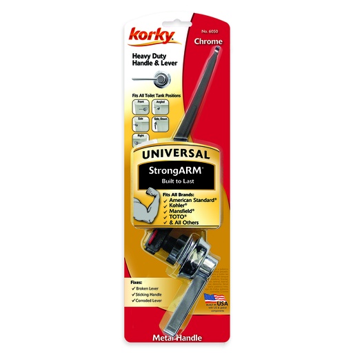[2495976] Korky Strong-Arm Handle and Tank Lever Kit, Classic Chrome