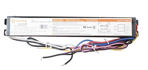 [75857] LEDVANCE NFC Taptronic LED Programmable Driver 55W MAX 120v-277v Input LINEAR LEDrv55UNVL1300DIM1AUX1NFC