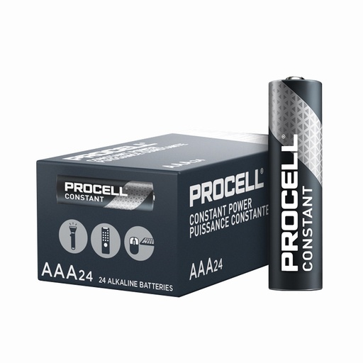 [LSEPC24] Duracell Procell Constant AAA Alkaline Battery, 1.5V DC, 24 Pack
