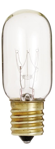 [S4720] Satco 25 Watt T8 Incandescent, Clear, 2500 Average rated hours, 190 Lumens, Intermediate base, 130 Volt, Carded