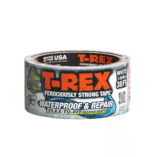 [243062] T-Rex® Waterproof and Repair Tape – White, 1.88 in. x 10 yd.