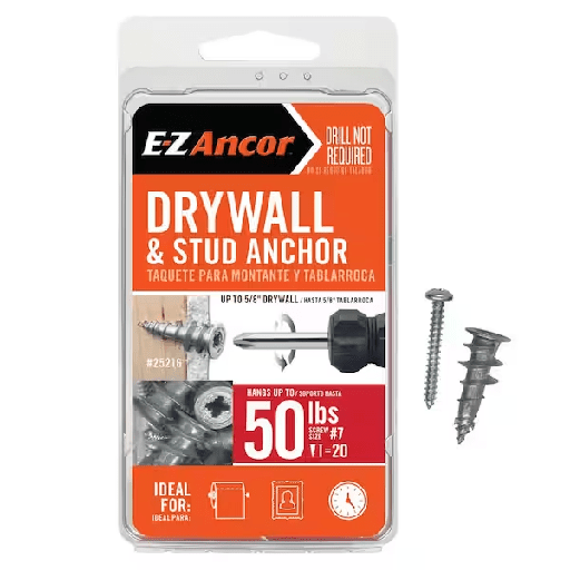 [100185538] E-Z Ancor Stud Solver 50 lbs. Drywall and Stud Anchors (20-Pack)