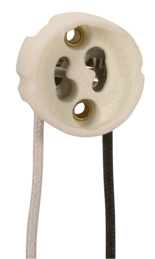 [90-1552] Satco Round Halogen Socket GU10 w/Mounting Holes