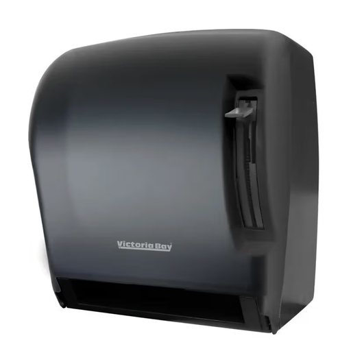 [VBTTDSL4B] Victoria Bay Paper Towel Dispenser 9.61X11.88X13.71 IN Plastic Black Translucent 1-Roll Push Lever 1/Case