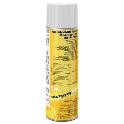 [C00007] Victoria Bay Lemon Disinfectant 17 OZ Aerosol 12/Case