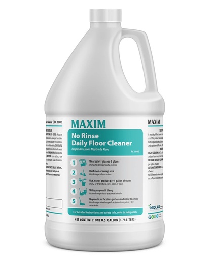 [180000-41] Maxim No Rinse Daily Floor Cleaner (4/1 gal-Case)