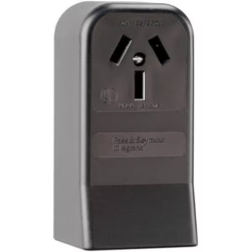 [385CC6] Legrand Straight Blade Receptacle, 10-50R, 50 A, 125/250V AC, 3 Pole, 3 Wire, Surface Mount