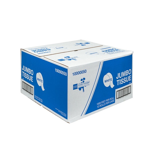 [10000050] Hawthorn Jumbo Roll Tissue 2-Ply, White, 3.3" x 1000' CS/12