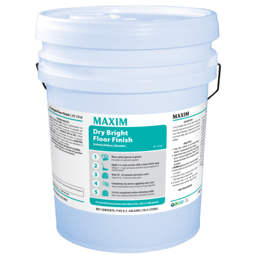 [131600-05] Maxim Dry Bright Floor Finish 5 gal