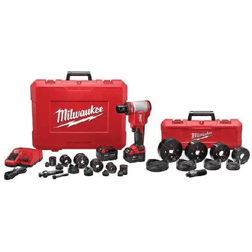 [2676-23] Milwaukee M18 Force Logic Lithium-Ion Cordless High-Capacity Knockout Tool Kit With Die Set And 3.0ah Batteries