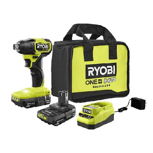 [PSBID02K2] Ryobi One+ HP 18v Brushless Cordless COMPACT 1/4" Hex Impact Driver Kit