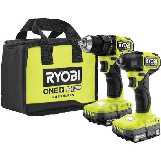 [PSBCK01K] Ryobi 18v Cordless Compact 1/2 Inch Drill And Impact Driver Kit