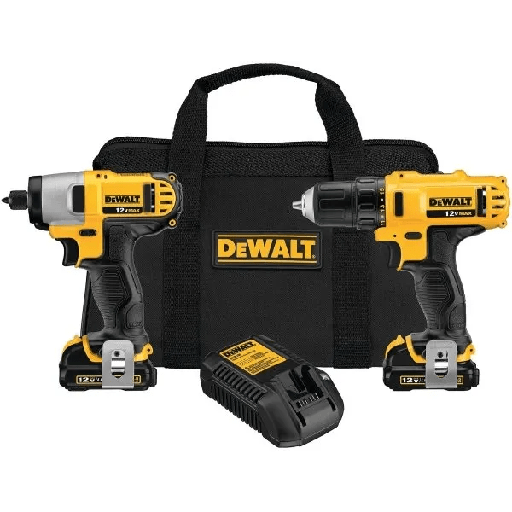 [DCK211S2] DeWalt 3/8 In 12 Volt Max Cordless Li-Ion Impact Drill/Drive Combo Kit
