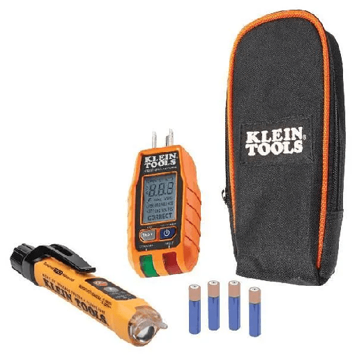 [RT250KIT] Klein Tools Premium Dual-Range Ncvt And Gfci Receptacle Tester Electrical Kit