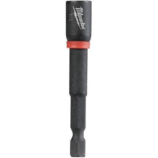 [49-66-4532] Milwaukee Shockwave Impact Duty 1/4 In. X 2-9/16 In. Alloy Steel Magnetic Nut Driver