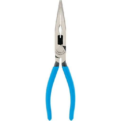 [318] Channellock 8 Inch High Leverage Long Nose Pliers Featuring Xlt™ Xtreme Leverage Technology