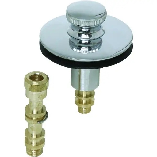 [544000] Push-Pull Tub Drain Stopper 5/16" Or 3/8" Threaded Pin Chrome Plated