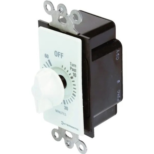 [FD60MWC] Intermatic 60 Minute Spring-Wound Countdown Wall Timer (White)