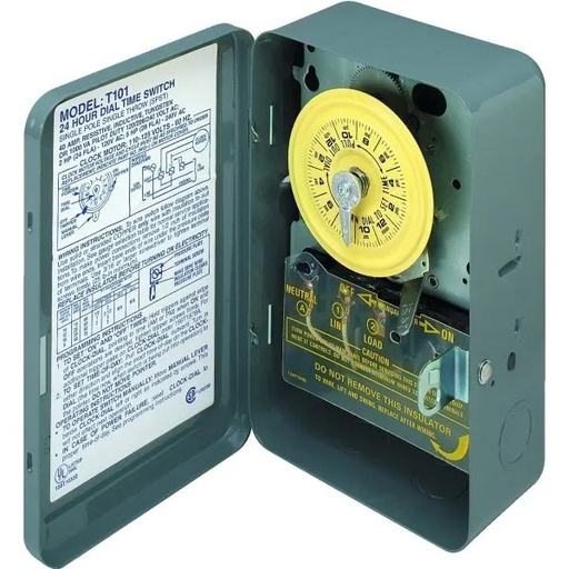 [T103D89] Intermatic 24 Hr 125 Volt 40 Amp Mechanical Timer W/ 2-Pole And 1-Pole Single Throw