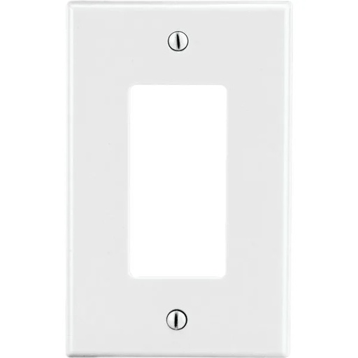 [P26W] Hubbell 1-Gang Polycarbonate Decorator Thermoplastic Wall Plate (25-Pack) (White)