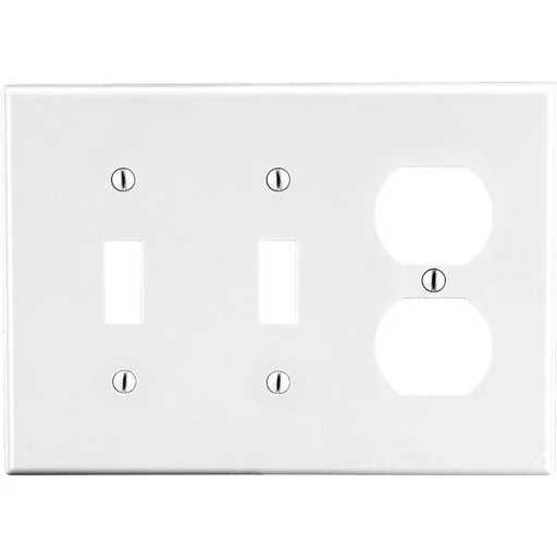 [P28W] Hubbell Standard 3-Gang Combination Wall Plate