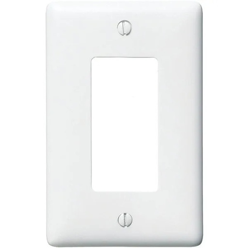 [PJ26W] Hubbell 1-Gang Medium Size Decorator Wall Plate - White