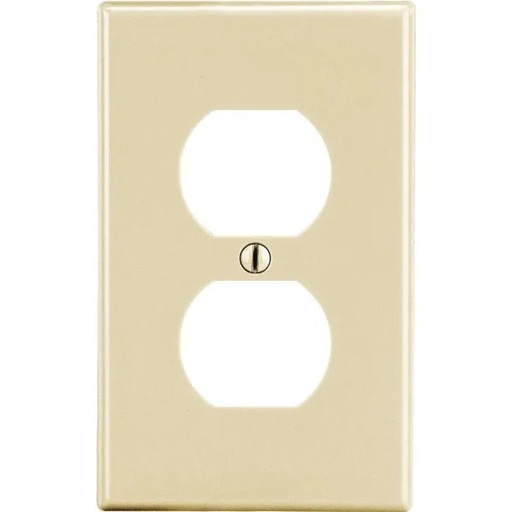 [P8I] Hubbell 1-Gang Duplex Receptacle Wall Plate (25-Pack) (Ivory)
