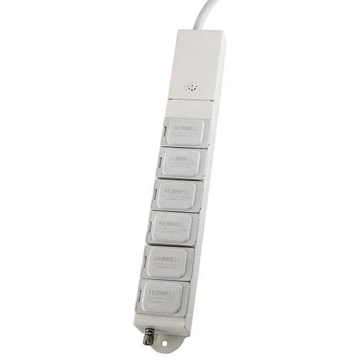[HBL6MG1520] Hubbell Wiring 20 Amp 6-Outlet Hcoa Surge Protector 15' Cord