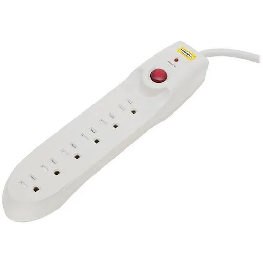 [HBL6PS350A] Hubbell Wiring Spikeshield Tvss 15 Amp 6-Outlet Surge Protector 6' Cord