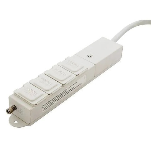 [HBL4MG15] Hubbell Wiring Devices Spikeshield 4-Outlet Surge Protector 15' Cord